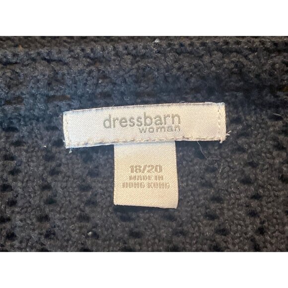 Dress barn Black Cardigan Button Top Open Front 3/4 Sleeve Women 18/20 - Picture 6 of 6